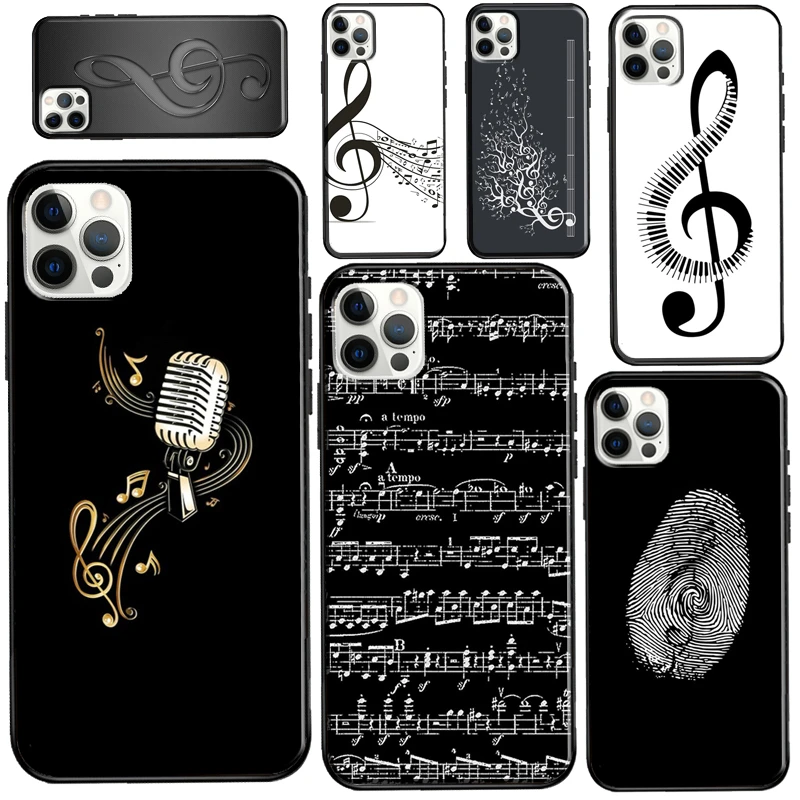 Music Notes Case For iPhone 12 Pro Max 13 mini 6S 7 8 Plus SE 2020 Case For iPhone 11 Pro Max XS X XR lifeproof case iphone xr