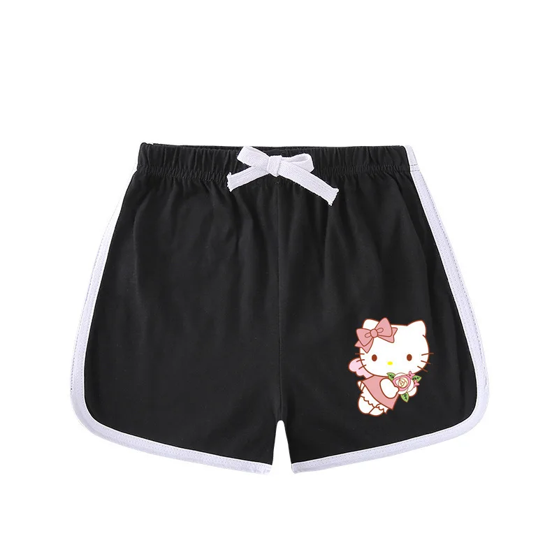 thumbnail image 1 of Hello Kitty Girl-Conjunto de pantalones cortos de manga corta con dibujos animados para bebé, camiseta transpirable de algodón puro, pantalones, traje deportivo informal de dos piezas, 1 of 5