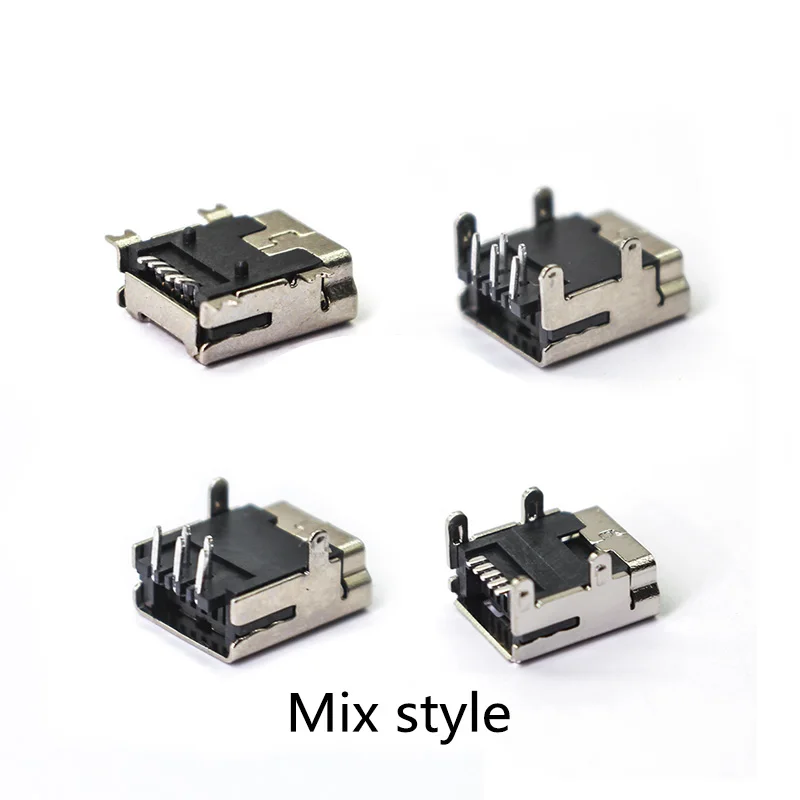 Wire Connector Terminals Wire Connector Electrical Connectors Electrical Connector Power Jack Connector DC Connectors USB Plug Socket Connector Cable Connector PCB Connector 20 pcs Mini USB female 10 Type Flat Edge SMT dip 5Pin Connectors Port Jack Tail Sockect Plug Terminals For Samsung Huawei mobile