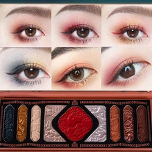 

Eyeshadow Palette Chinese Ancient Phoenix Embossed Luxury Beauty Glazed Sequins Waterproof Eye Shadow Cosmetic Make Up For Woman