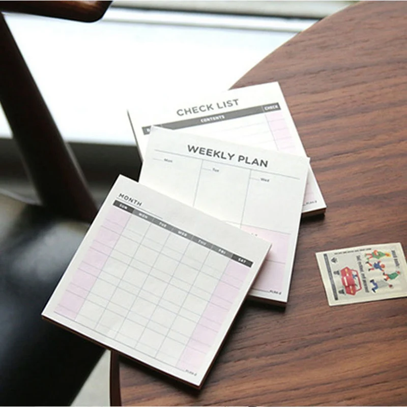 

60 Sheets 9.4CM*9.4CM Grid Stripe Sticky Note Paper Note Cards Note Pads Office Paper Sticker Reminder Desktop Note Sticker