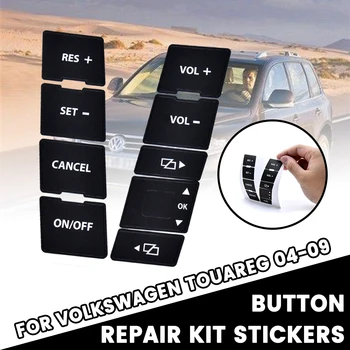 

Car Stickers Car Steering Wheel Button Repair Decals Stickers Kit For VW For Volkswagen Touareg 2004-2009 Matte Black