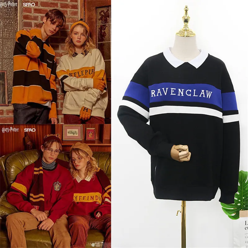 Волшебная школьная форма косплей Слизерин толстовки Hufflepuff джемпер Ravenclaw Толстовка Костюм Гриффиндор джемпер свитер шарф