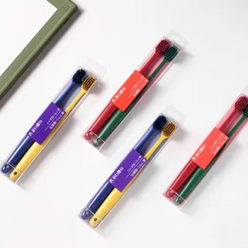 

1/5sets Soft-bristle Toothbrush Couple Brush Teeth Eco Friendly Nano Adults Toothbrush Dental Care Kid Brush