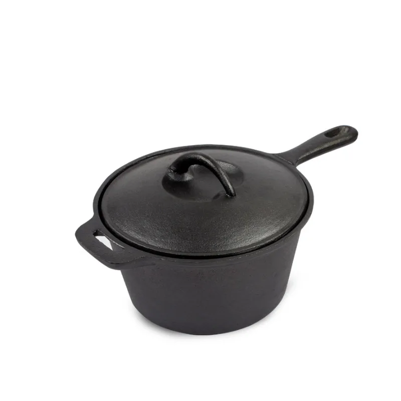Color : Black Milk pan 18cm Cast Iron Milk Pot Non-Stick Cast Iron Soup Pot Supplement Pot Stew Pot
