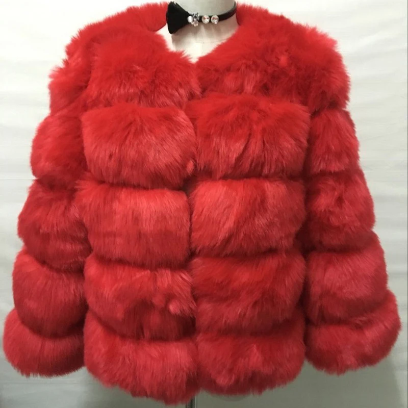 Rimocy Plus Size 4XL Faux Fur Coat Women 2021 Winter High Quality Thicken Warm Jackets Woman Long Sleeve Cropped Fur Coats Lady maxi puffer coat