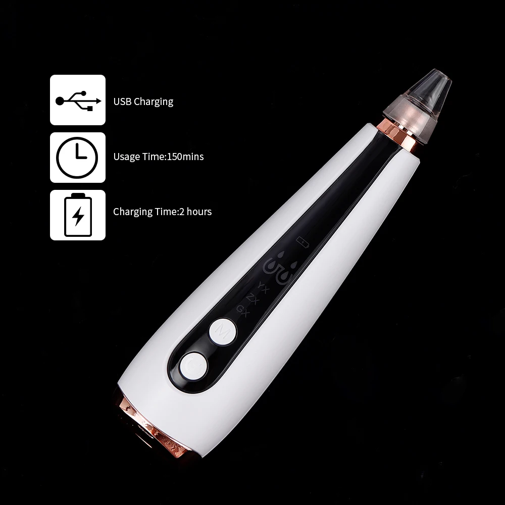 Deep Blackhead Acne Removal Vacuum Dark Black Head Face Skin Cleaner Nose Pore Pimple Care Suction Skin Extractor Cleansing Tool