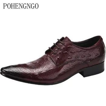 

Italian Genuine Leather Men's Formal leisure Shoes Handcrafted Designer Wedding Shoes High fashion Men Party Oxford Shoes