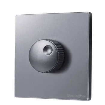 

Dimmer light switch adjust lighting control wall button dimmer switch Silver gray Nordic simple style AC 220V J2-TS