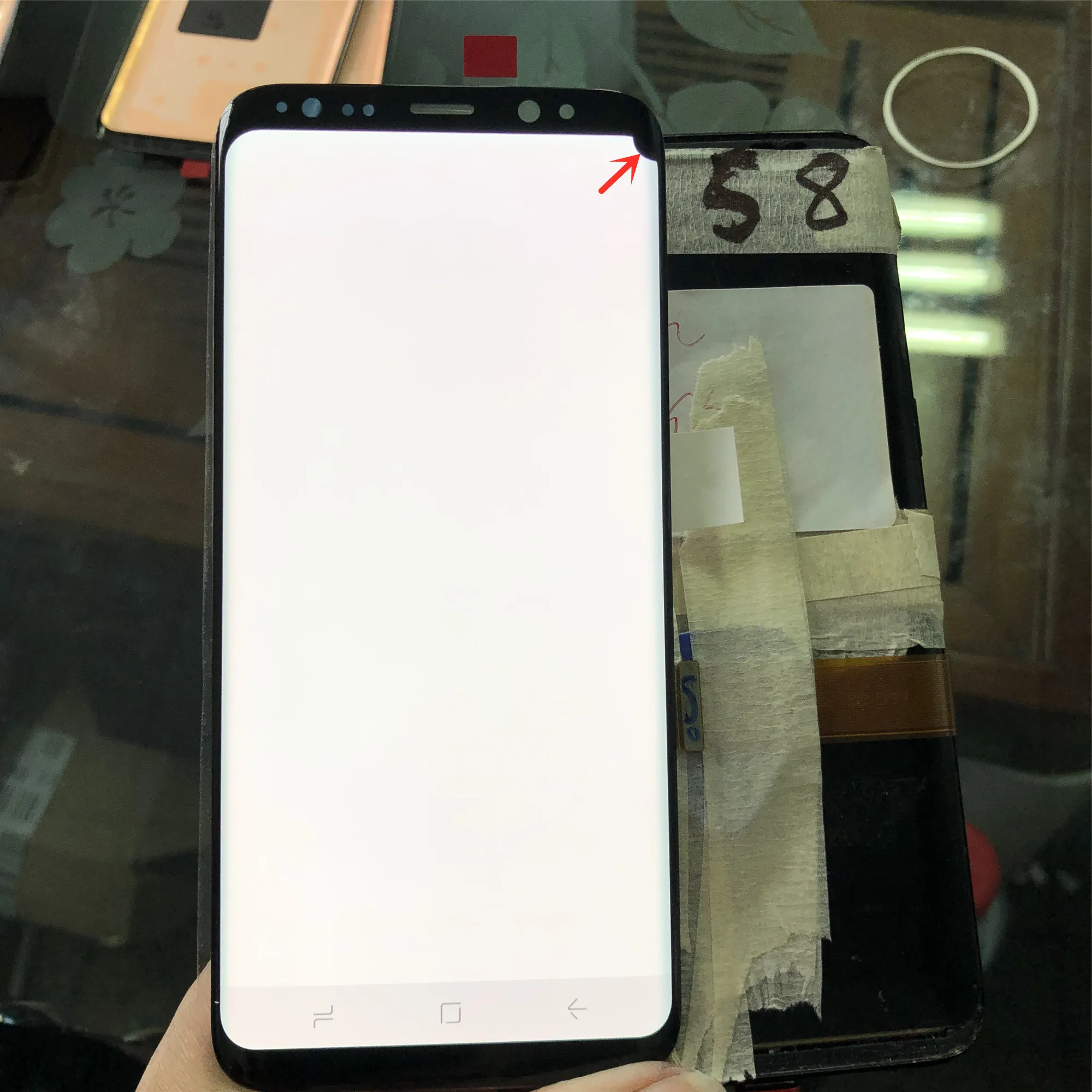 5.8'' SUPER AMOLED LCD with Frame for SAMSUNG GALAXY S8 Display G950 G950F Touch Screen Digitizer Replacement With dead pixels |