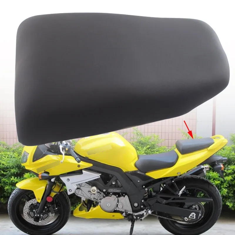 MotorcycleBlackArtificialLeatherRearPillionPassengerCowlSeat