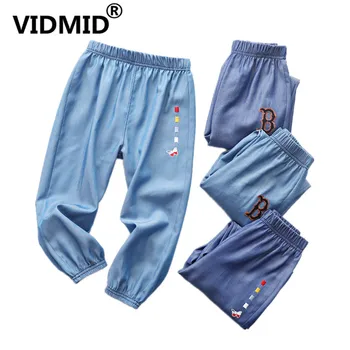 

VIDMID Kids Leggings Boys Girls Thin Anti Mosquito Pants Candy Color Cotton Bloom Pants Trousers Baby casual Clothing 2001 39