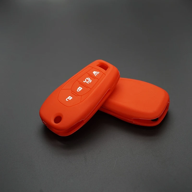 Custodia Silicone Per Chiave Auto Chevrolet – Adatta A Cruze, Camaro, Malibu, Equinox, Sonic – Colore Arancione