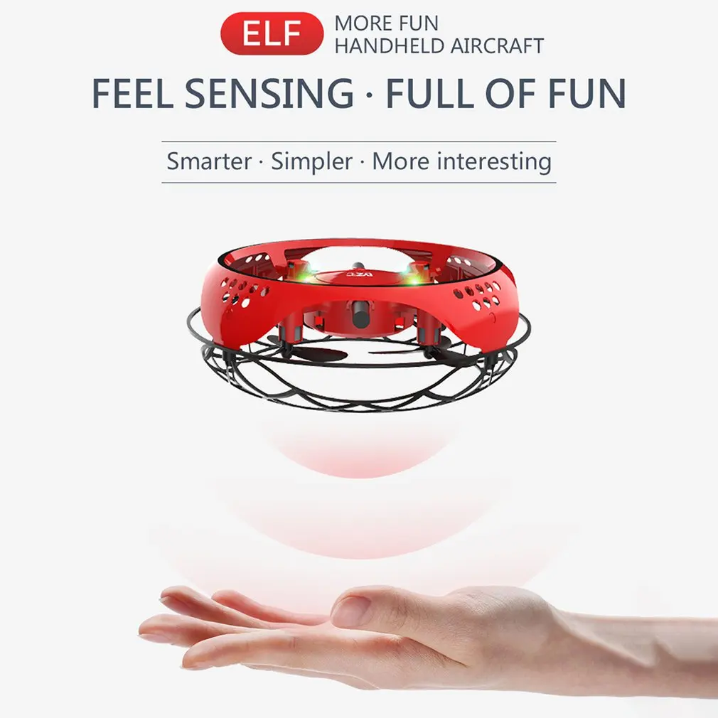Infrared Sensing Control RC Quadcopter Induction Altitude Hold Mini UFO Drone Intelligent Induction Cool LED Aircraft kid gift