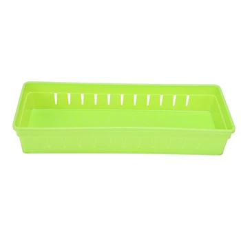 

Newest Adjustable New Drawer Organizer Home Kitchen Board Divider Makeup Storage Box Pencil Jewelry Organizer, Size L, Green