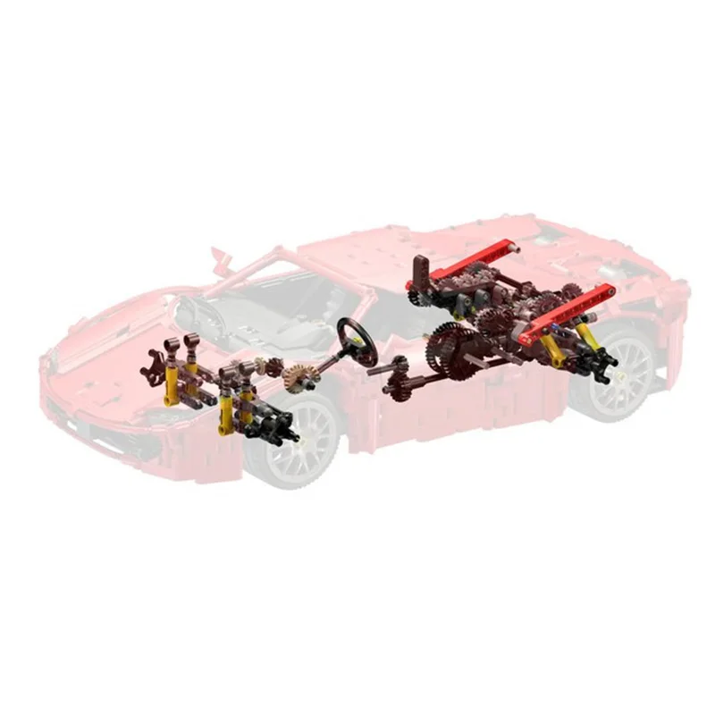 Technic RC двигатель мощность функция автомобиля Феррари 458 мобильные строительные наборы блоки кирпичи день рождения diy игрушка в подарок