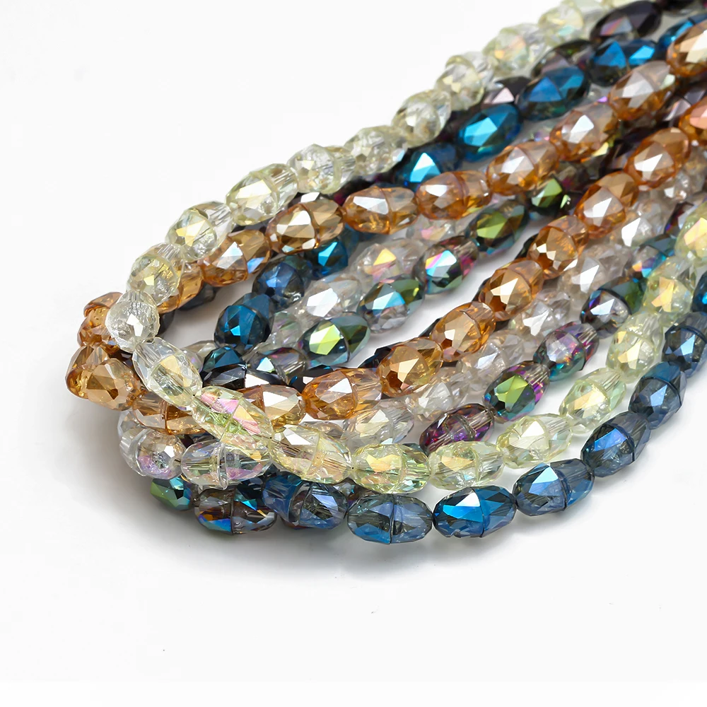 MEIBEADS 36 пара/лот 14*8 мм Цветные свободные прозрачные стеклянные бусины украшения