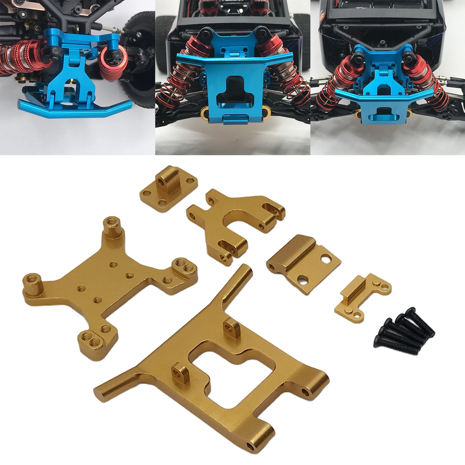 Front Guard Bumper Shock Tower for Wltoys 124018 1/12 Scale RC Car Upgrade Parts