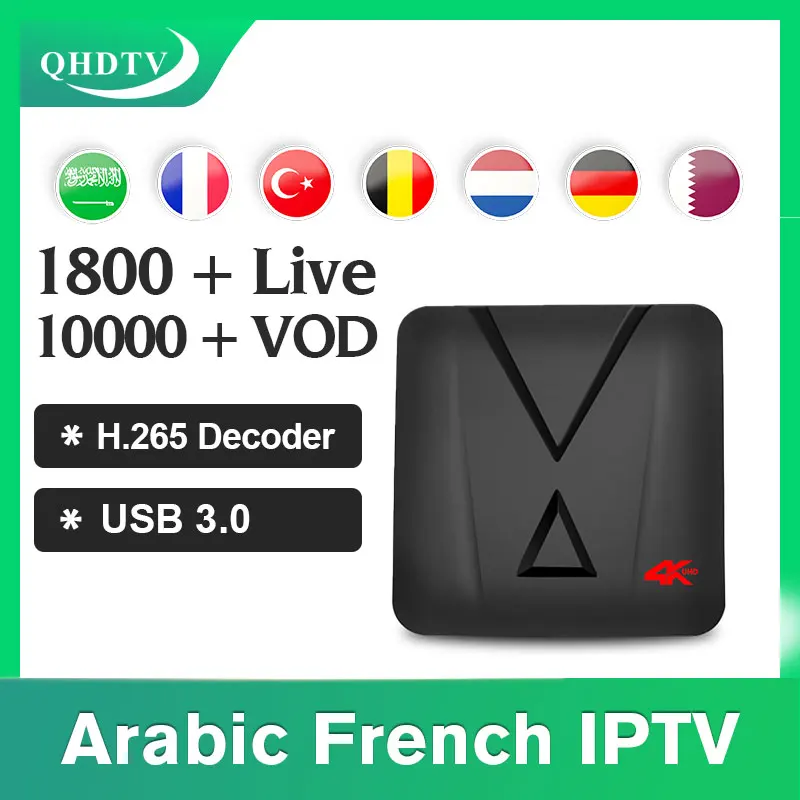 

QHDTV IPTV France Arabic Belgium Netherlands MX10 Mini Android 9.0 2G+16G French IPTV Arabic Germany Spain IP TV subscription