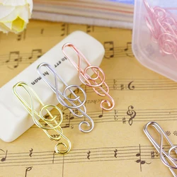 Mini trombone décoratif en or Rose, 20 pièces/paquet, en forme de reliure à musique, fournitures de papeterie pour bureau 