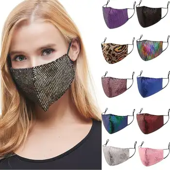 

Pm2.5 Outdoor Mouth Mask Washable Reuse Face Mask Sequins Mask Friendly Skin Mask