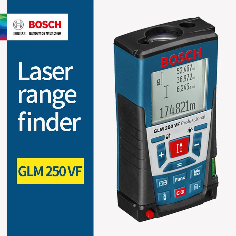 Лазерный дальномер BOSCH 25M-30M-40M-50M-70M-80M-250VF линейка для измерения объема Высокоточный измерительный прибор - Цвет: GLM250VF