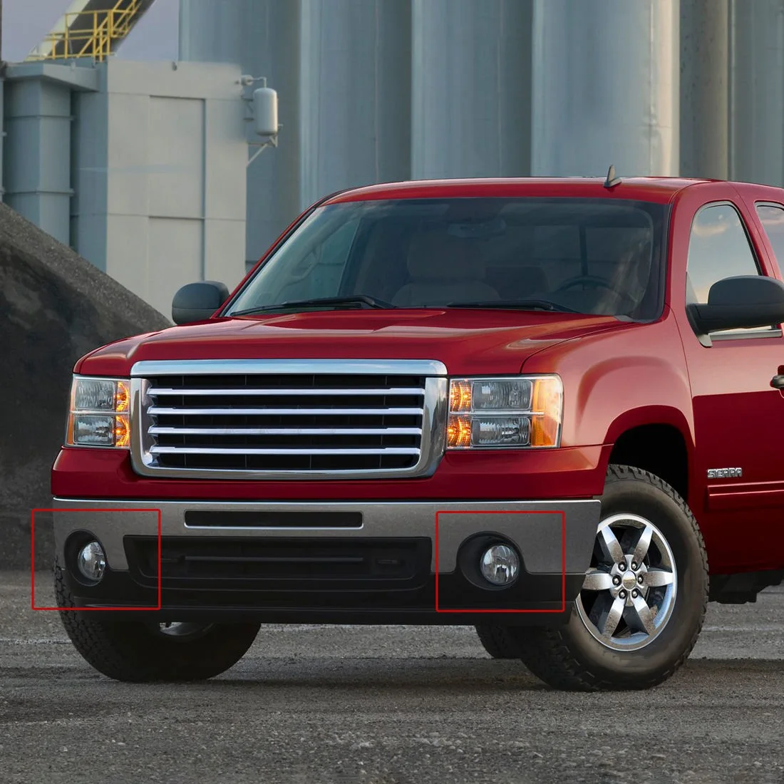 Для 2007-2013 Gmc Sierra Прозрачный передний бампер противотуманные фары дальнего света с лампами пара Gm2592161/Gm2593161