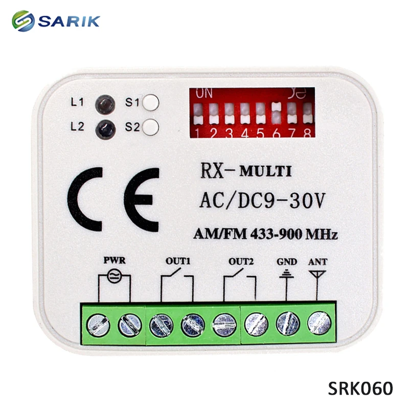 Дистанционный приемник для гаражных ворот RX MULTI 300-900 МГц AC/DC 9-30 в приемник для гаражных ворот командный передатчик управления воротами