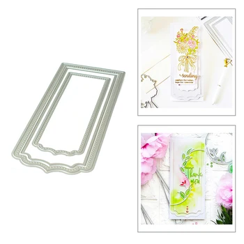 

2020 Hot Rectangle Border Framelits Background Nesting Metal Cutting Dies Foil and Craft Scrapbooking For Card Making no stamps