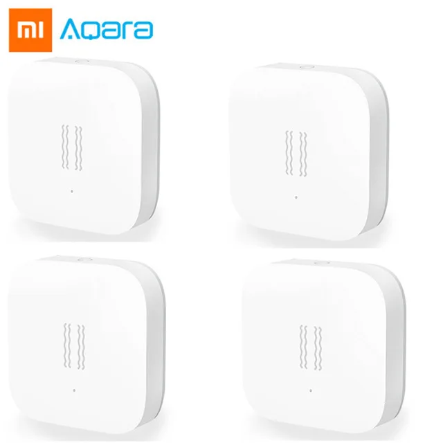 Xiao mi Aqara умный датчик вибрации ZigBee датчик удара для домашней безопасности, для Siao mi Home App международная версия - Комплект: 4pcs