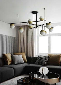 

modern Glass Ball LED pendant Lights Magic Bean pendant lamp Nordic Bedroom Living Room Restaurant Bar Kitchen LED Hanging Lamp