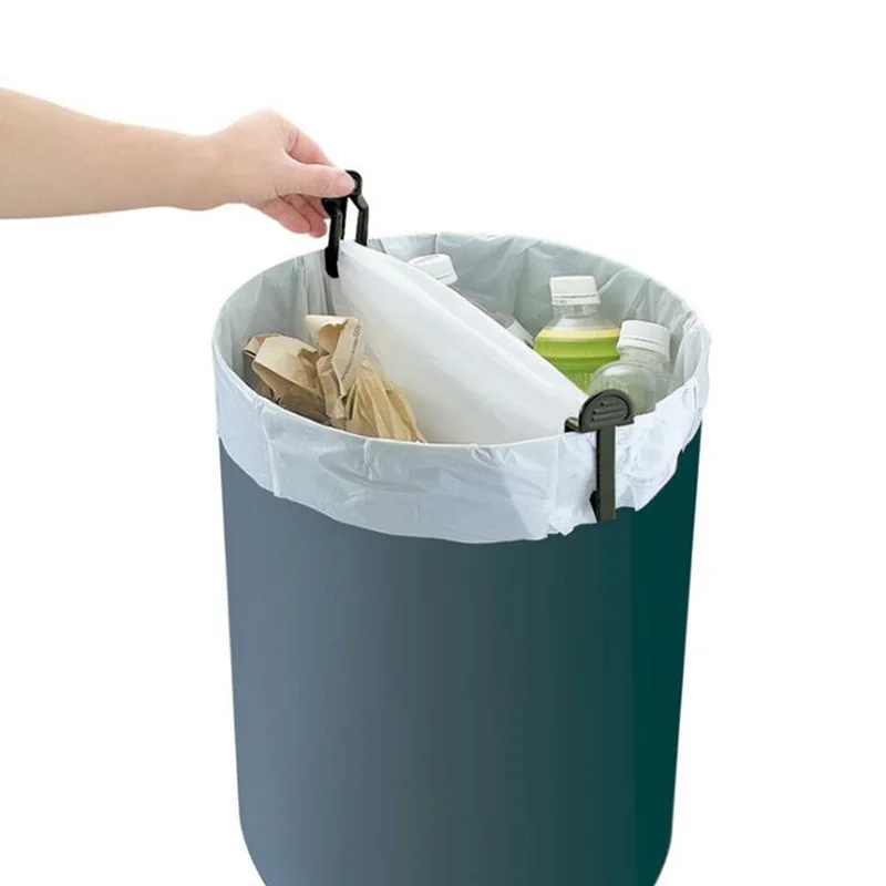 Практичный зажим для мусорного пакета пластиковый ведра фиксированный