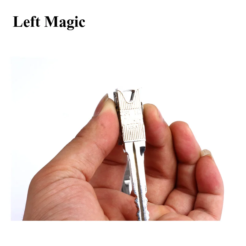 2 Pcs Magic Trick Toy Folding Key Thru Bottle Or Ring Penetration Magic Trick Props Magic Joke Toy Easy To Play