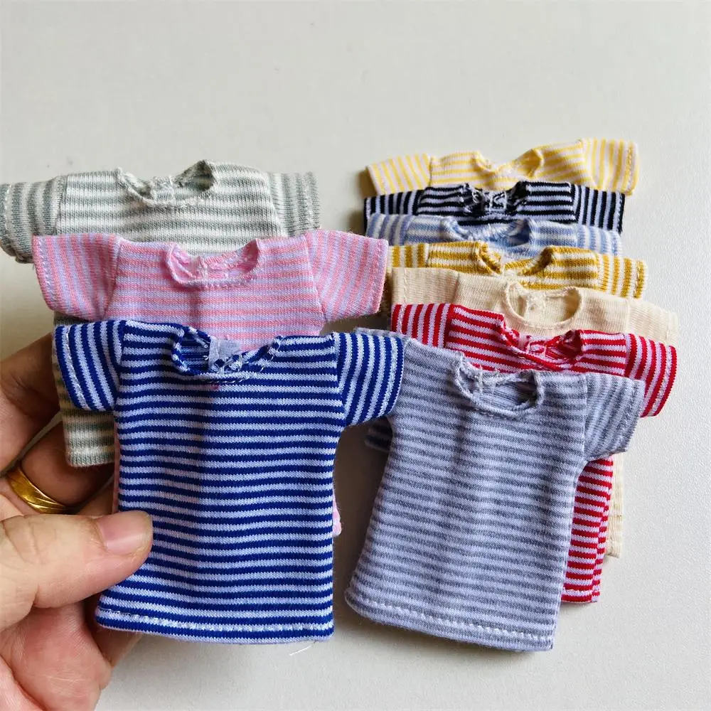 1pcs Blyth Doll Clothes,Pure Cotton Stripe T-shirt for azone ob24 pullip blyth 1/6 doll clothes accessories for dolls