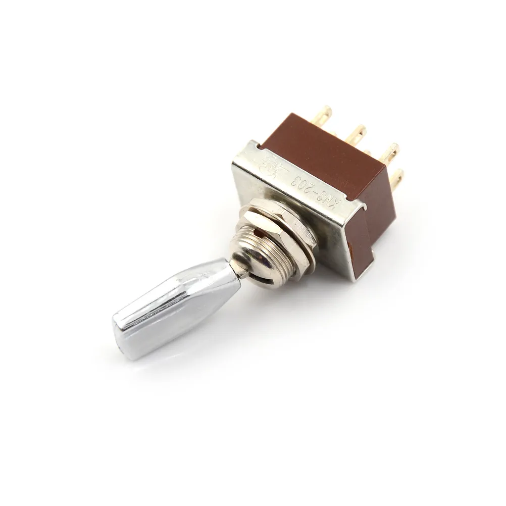 Одна штука AC 250V 3A 3 положение ВКЛ/ВЫКЛ/вкл DPDT плоская ручка тумблер 25x18x15