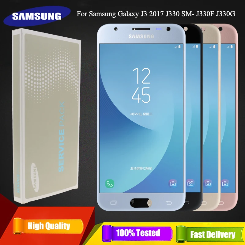 5," для Samsung Galaxy J3 J330 J330F SM-J330F ЖК-дисплей сенсорный экран дигитайзер компонент замена тест