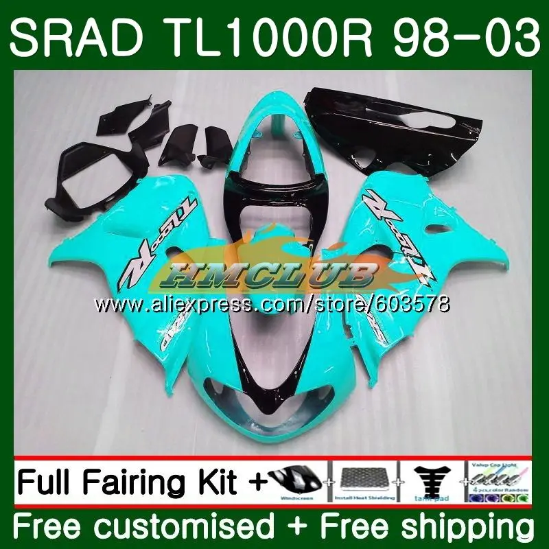 TL 1000R для Suzuki srad TL 1000 R TL1000R 98 99 00 01 02 03 16CL. 46 глянцевый голубой TL1000 R 1998 1999 2000 2001 2002 2003 обтекатель