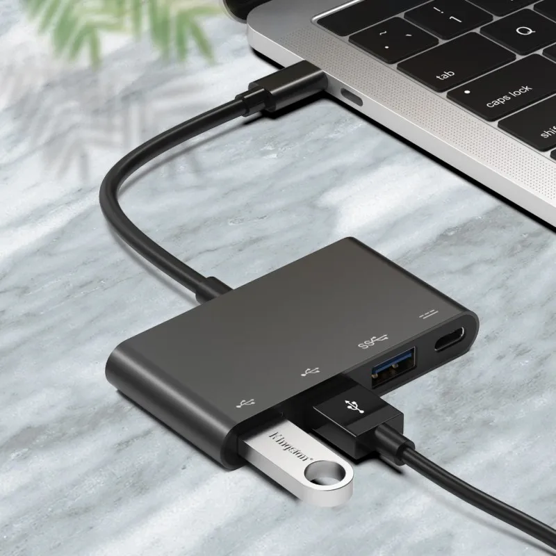 Алюминиевая заглушка и игра тип-c к usb-хаб конвертер тип-c к USB2.0+ USB3.0 концентратор+ PD конвертер для MacBook