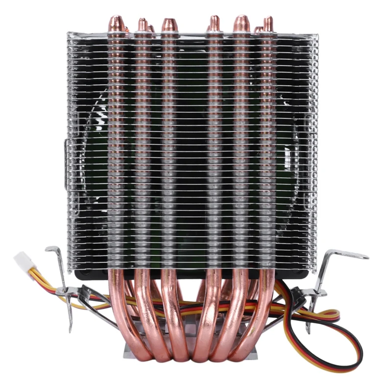 Lanshuo 6 Heat Pipe 3 Wire Without Light Double Fan Cpu Fan Radiator Cooler Heat Sink For Intel Lga 1155/1156/1366 Cooler Heat S