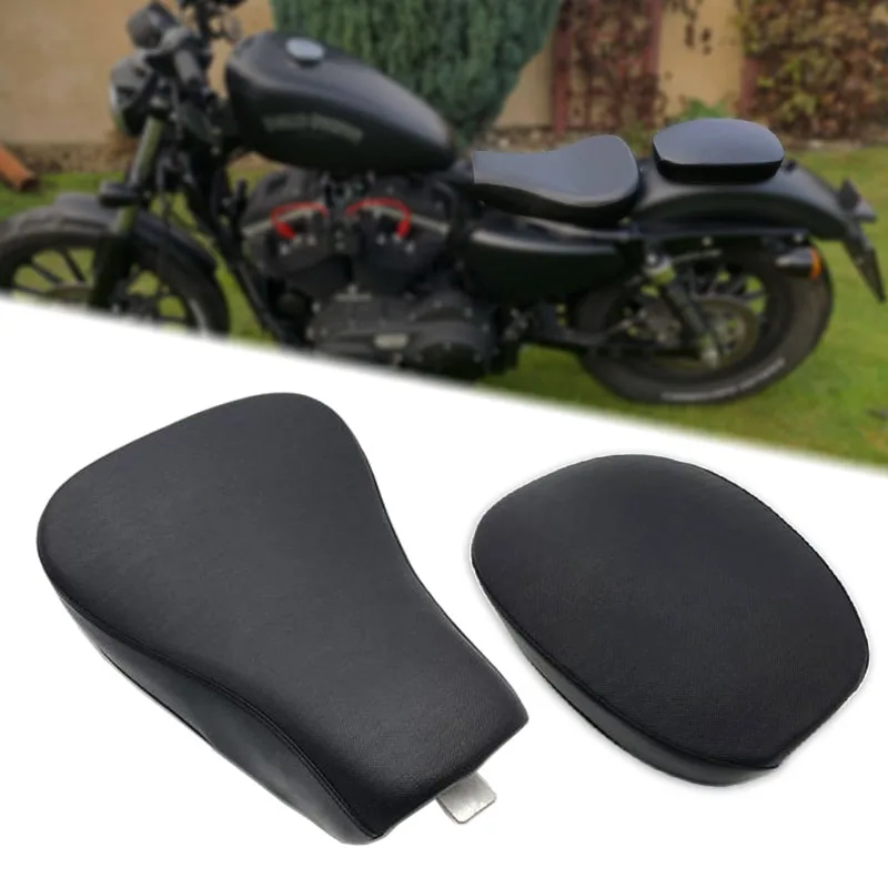 For Harley Sportster Forty Eight XL1200 XL883 XL 883 72 48 2004-2019 Driver Leather Pillow Solo Seat Cushion Passenger cushion |