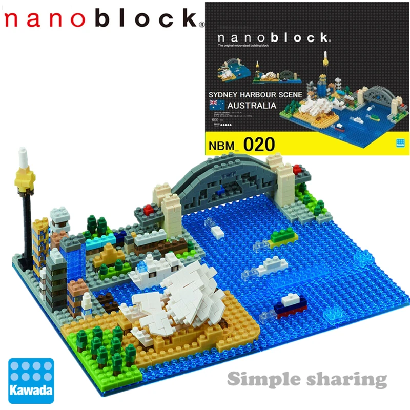 New NBM-020 Nanoblock Sydney Harbor Building Blocks Toy 530 Pieces Creative Architecture Mini Bricks Difficulty Level 5 | Игрушки и