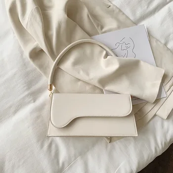 

Simple Style Small PU Leather Crossbody Bags For Women 2020 Elegant baguette Bag Shoulder Handbags Female Travel Hand Bag