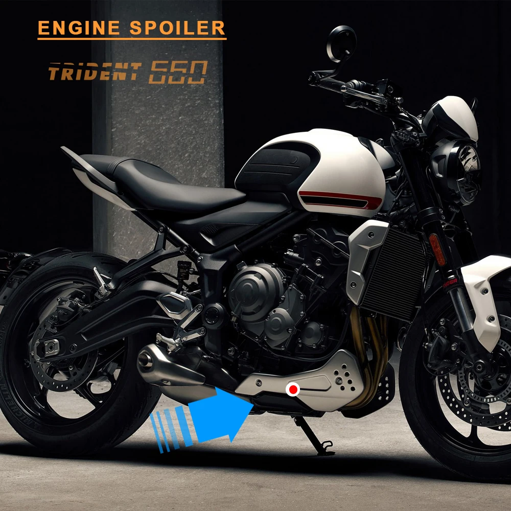 For TRIDENT 660 New Belly Pan 2021 2022 Bellypan Lower Engine Spoiler