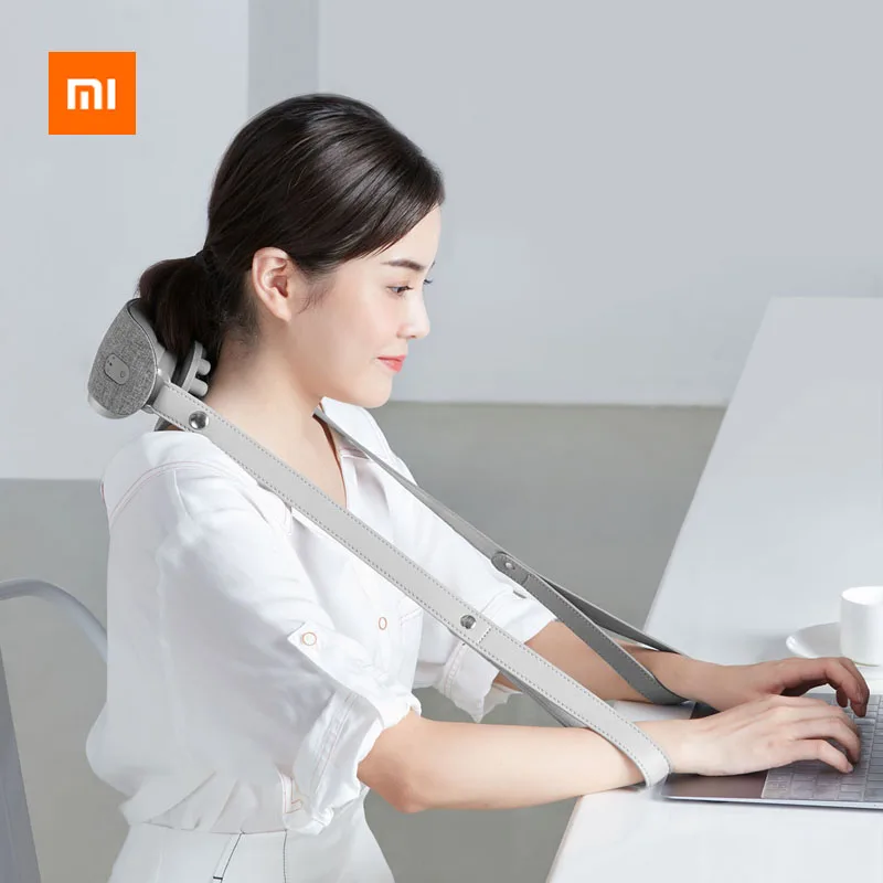  Newest Xiaomi Youpin Neck Kneading Massager 3D Simulation Person Kneading 42 Degree Temperature Sen