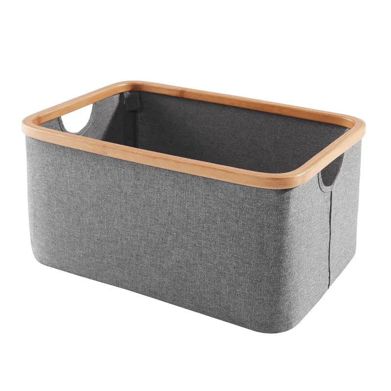 gray rectangle Тканевая корзина для белья, Большая складная корзина для грязной одежды, корзина для хранения игрушек, коробка для домашнего украшения, тканая корзина - Цвет: gray rectangle