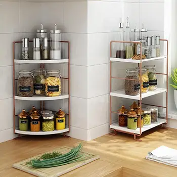 

High-quality multifunctional stackable shelf rack, stainless steel 2/3 layer rose gold storage rack for kitchen and bathroom