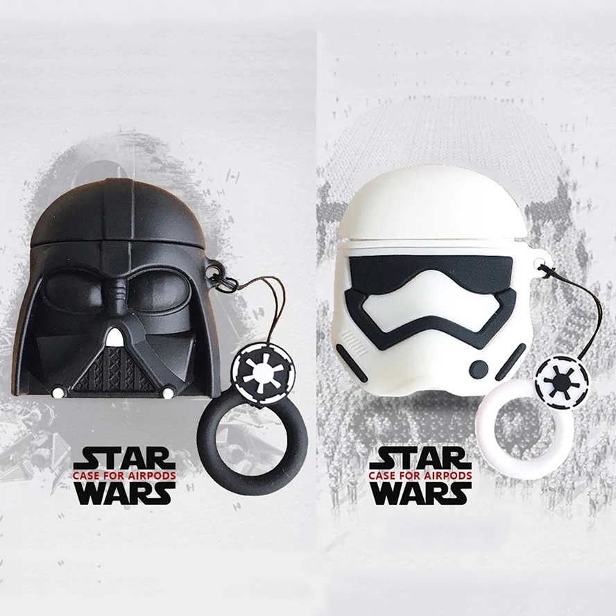 Funda de silicona de Star Wars para auriculares, funda de silicona de Darth Vader, Imperial Stormtrooper, Anime, para iPhone, Airpods Pro 2 1