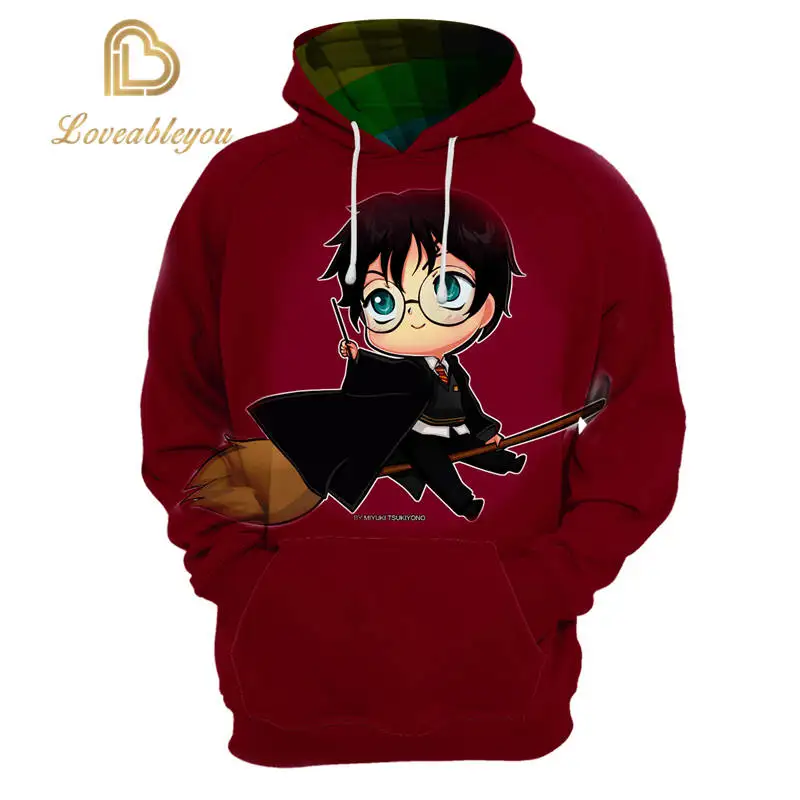 Hoodie Маскарадный костюм волшебница Гриффиндор Слизерин толстовки Толстовка мужская женская верхняя одежда косплей костюм размера плюс S-5XL - Цвет: Hoodie