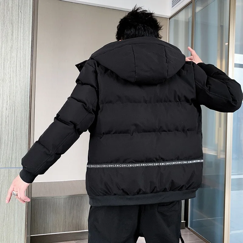 19 Years Autumn And Winter Men's New Style Thick Cotton-padded Clothes Korean-style Slim Fit Handsome Hooded Cotton-padded Jacke