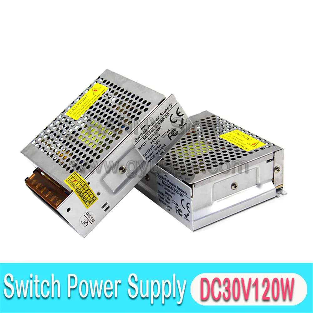 120 Вт 4A 30 в DC питание трансформаторы AC100-240V AC DC30V SMPS для электрооборудования оборудование видеонаблюдение системы